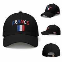 Vintage France Flag French Heritage Graphic Baseball Cap