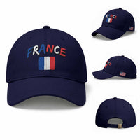 Vintage France Flag French Heritage Graphic Baseball Cap