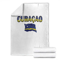 Vintage Curacao Flag Throw Blanket Dutch Caribbean Heritage Gift