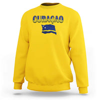 Vintage Curacao Flag Sweatshirt Dutch Caribbean Heritage Gift