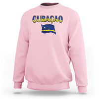 Vintage Curacao Flag Sweatshirt Dutch Caribbean Heritage Gift