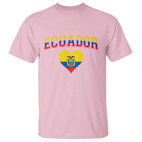 Vintage Ecuador Flag Heart T Shirt Proud Ecuadorian Heritage Gift