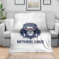 Cool Dutch Lion With Sunglasses Throw Blanket Netherlands Pride Gift