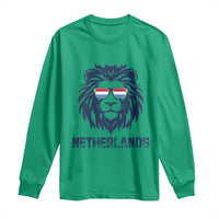 Cool Dutch Lion With Sunglasses Long Sleeve Shirt Netherlands Pride Gift