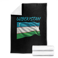 Vintage Uzbekistan Flag Throw Blanket Proud Uzbek Roots Gift