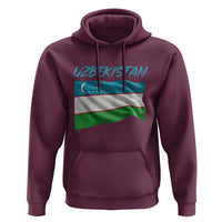 Vintage Uzbekistan Flag Hoodie Proud Uzbek Roots Gift