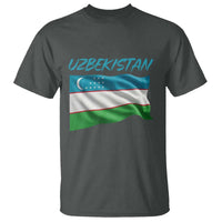 Vintage Uzbekistan Flag T Shirt Proud Uzbek Roots Gift