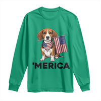 Patriotic Beagle Lover 4th Of July Dog Long Sleeve Shirt Merica Pride