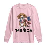 Patriotic Beagle Lover 4th Of July Dog Long Sleeve Shirt Merica Pride