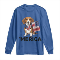 Patriotic Beagle Lover 4th Of July Dog Long Sleeve Shirt Merica Pride