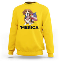 Patriotic Beagle Lover 4th Of July Dog Sweatshirt Merica Pride