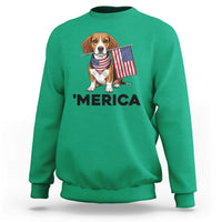 Patriotic Beagle Lover 4th Of July Dog Sweatshirt Merica Pride