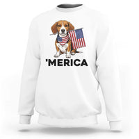 Patriotic Beagle Lover 4th Of July Dog Sweatshirt Merica Pride
