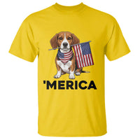 Patriotic Beagle Lover 4th Of July Dog T Shirt Merica Pride