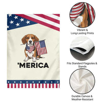 Beagle Lover 4th Of July Dog Patriotic Garden Flag Merica Pride