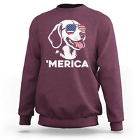 Funny Merica Beagle Lover 4th Of July Sweatshirt Patriotic Dog Gift