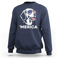Funny Merica Beagle Lover 4th Of July Sweatshirt Patriotic Dog Gift