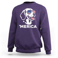 Funny Merica Beagle Lover 4th Of July Sweatshirt Patriotic Dog Gift