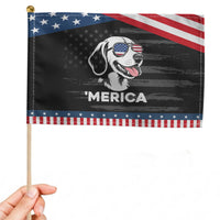 Funny Merica Beagle Lover 4th Of July Patriotic Handheld Flag Dog Mom Dad Gift