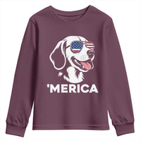 Funny Merica Beagle Lover 4th Of July Youth Sweatshirt Patriotic Dog Gift