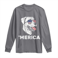 Patriotic Boxer Lover 4th Of July Dog Long Sleeve Shirt American Flag Merica Pride