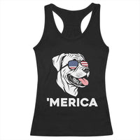 Patriotic Boxer Lover 4th Of July Dog Racerback Tank Top American Flag Merica Pride
