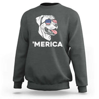 Patriotic Boxer Lover 4th Of July Dog Sweatshirt American Flag Merica Pride