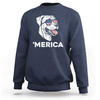 Patriotic Boxer Lover 4th Of July Dog Sweatshirt American Flag Merica Pride
