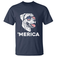 Patriotic Boxer Lover 4th Of July Dog T Shirt American Flag Merica Pride
