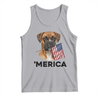 Merica Patriotic Boxer Mom Dad Gift Tank Top Merica 4th Of July