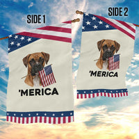 Merica Boxer Mom Dad Gift Patriotic Garden Flag Merica 4th Of July