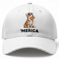 Funny Merica Corgi Lover 4th Of July Baseball Cap Patriotic Dog Gift