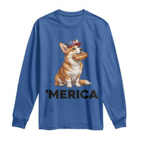 Funny Merica Corgi Lover 4th Of July Long Sleeve Shirt Patriotic Dog Gift
