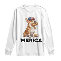 Funny Merica Corgi Lover 4th Of July Long Sleeve Shirt Patriotic Dog Gift