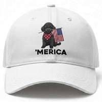 Merica Poodle Dog Lover Gift Baseball Cap Patriotic 4th Of July