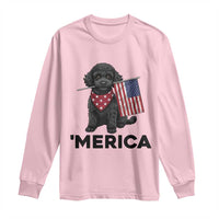 Merica Poodle Dog Lover Gift Long Sleeve Shirt Patriotic 4th Of July
