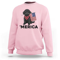Merica Poodle Dog Lover Gift Sweatshirt Patriotic 4th Of July