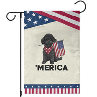 Merica Poodle Dog Lover Gift Patriotic Garden Flag 4th Of July