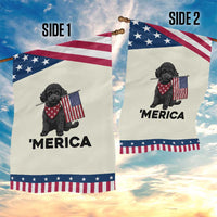 Merica Poodle Dog Lover Gift Patriotic Garden Flag 4th Of July