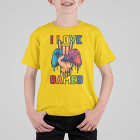 I Love Games Colorful Gamer Controller Gift T Shirt For Kid - Wonder Print Shop