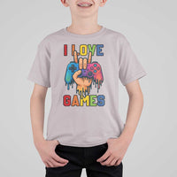 I Love Games Colorful Gamer Controller Gift T Shirt For Kid - Wonder Print Shop