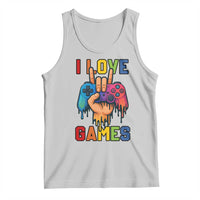 I Love Games Colorful Gamer Controller Gift Tank Top - Wonder Print Shop
