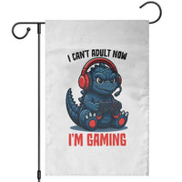 I Cant Adult Now Im Gaming Garden Flag Funny Monster Playing Video Game - Wonder Print Shop