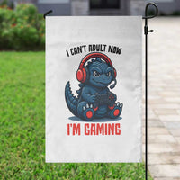 I Cant Adult Now Im Gaming Garden Flag Funny Monster Playing Video Game - Wonder Print Shop
