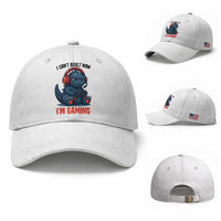I Cant Adult Now Im Gaming Baseball Cap Funny Monster Playing Video Game