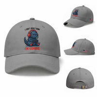 I Cant Adult Now Im Gaming Baseball Cap Funny Monster Playing Video Game