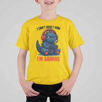 I Cant Adult Now Im Gaming T Shirt For Kid Funny Monster Playing Video Game - Wonder Print Shop