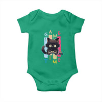 Game Time Baby Onesie Cute Black Cat Gamer Lover Gift - Wonder Print Shop