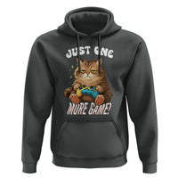 Just One More Game Hoodie Funny Lazy Cat Playing Video Game - Wonder Print Shop