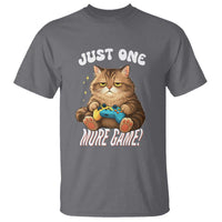 Just One More Game T Shirt Funny Lazy Cat Playing Video Game - Wonder Print Shop
